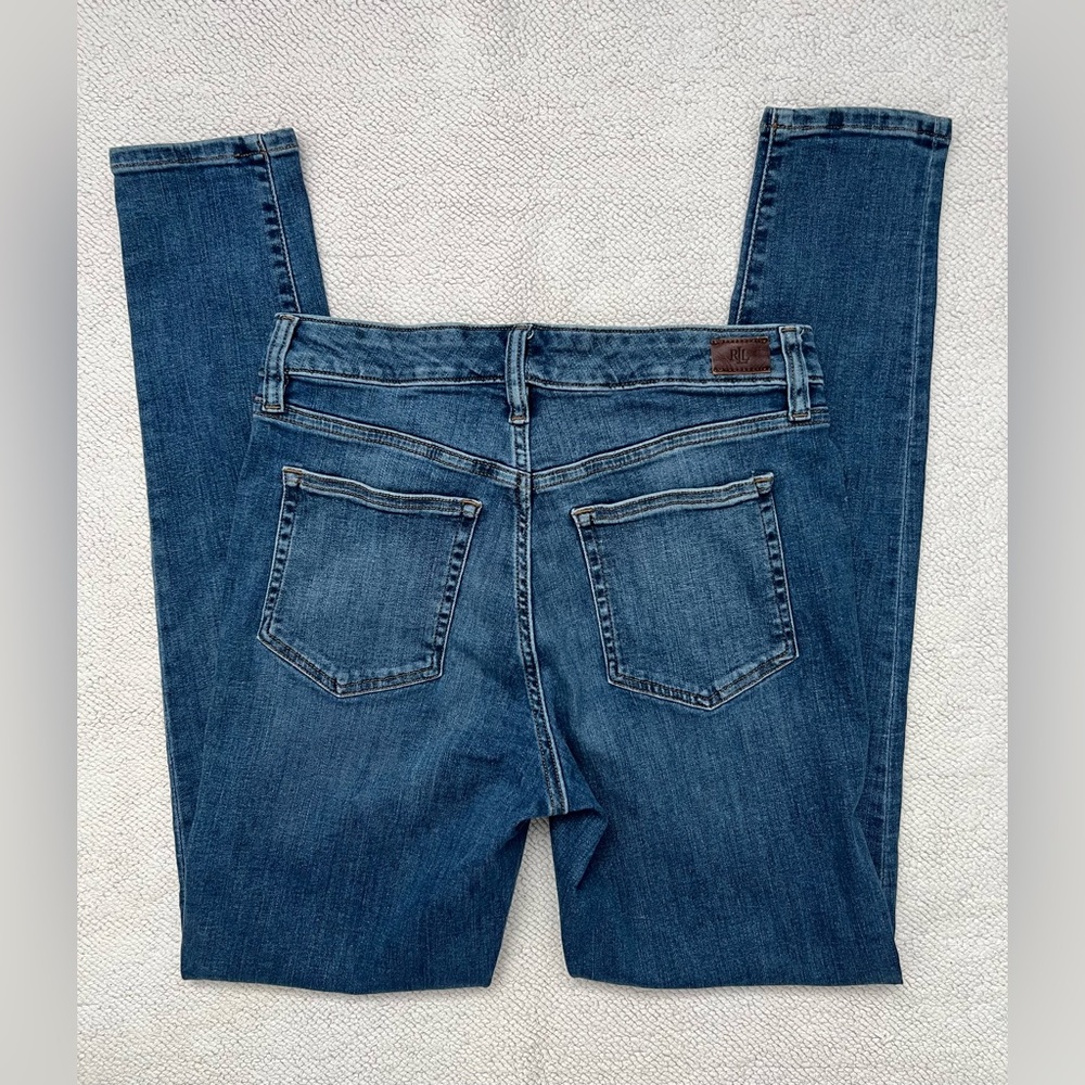 LAUREN RALPH LAUREN Women’s  High-Rise Skinny Jeans - Blue - Size: 6 - Picture 4 of 15